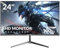 Great voell 24 Inch Farmless Monitor 16:9 Aspect Ratio 75HZ FHD LED Display 99% sRGB - Thin Bezel Design - Eye-Care Technology - HDMI VGA Connectivity