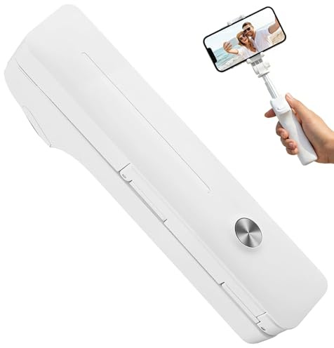 Mini Perche à Selfie Extensible 70 cm, Perche à Selfie Portable de Poche avec Support Rotatif 360° et Pince Universelle Smartphone, pour iOS et Android, Poignée Antidérapante pour Vlog, Vidéo, Voyage