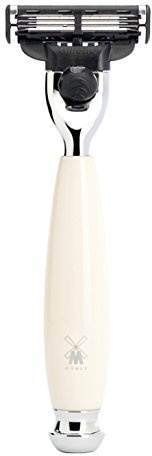 MÜHLE - 3-Klingen Mach3® Nassrasierer - VIVO Serie - Griff Edelharz elfenbein