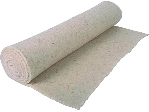 NOOR Winterschutzmatte aus Schafwolle 50x150 cm naturweiß - Filzmatte 100% Naturfaser 4 mm stark - Premiumqualität 350 g/m² Made in Germany - atmungsaktiv & zuschneidbar