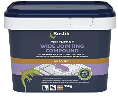 Bostik Cementone Wide Jointing Compound, for Paths and Patios, Colour: Natural, 15kg tub