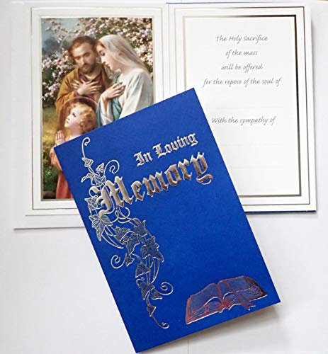 Deluxe Tarjeta de masa sagrada familia católica simpatía en Loving Memory 2162