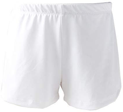 NEW DANCE Boy's Basic Gymnastics Shorts Dance Shorts for Ballet Practice Athletic(White,SC)