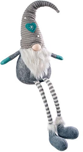 WeRChristmas Sitzende Weihnachtsmannfigur mit weichen Beinen, Mehrfarbig, 54 cm