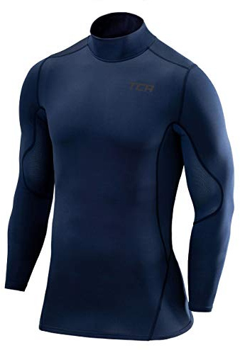 TCA SuperThermal Maglia Termica Collo Alto per Bambino a Compressione con Maniche Lunghe - Blu Scuro, XL Ragazzi (12-14 Anni)