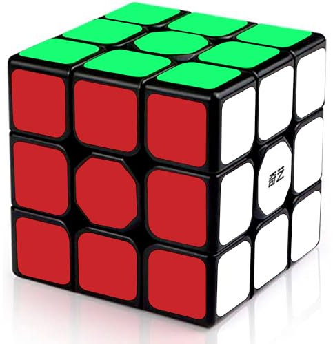 TOYVENTURES Professional Speed Cube 3x3x3, Durable Smooth Puzzle Toys Portable for Kids & Adults (Standard, 3x3 Black)