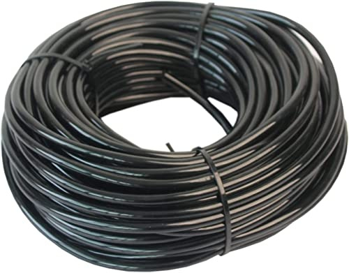 Hydrogarden Micro Tubo di irrigazione, Linea di irrigazione a Goccia, Tubo di irrigazione da 20 Metri, Tubo di Alimentazione Nero I.D 4mm/O.D 7mm per Sistema di irrigazione da Giardino