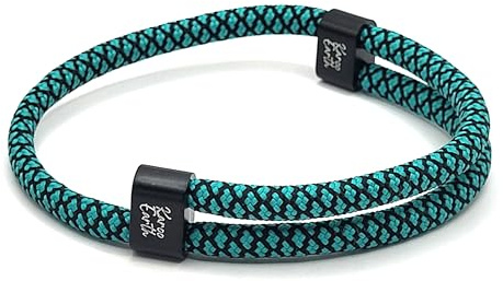 KAROO EARTH JEWELLERY Braccialetto unisex in corda regolabile, durevole, impermeabile, alla moda, da surfista, realizzato a mano, braccialetto da spiaggia, bracciale regolabile per uomini e donne