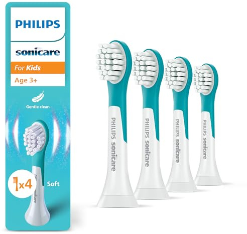 PHILIPS Sonicare For Kids, äkta tandborsthuvuden för barn från 3 år, 4-pack, HX6034/90