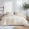 Dreamzie Funda Nordica Algodon Satinado 220x240 cm - Beige - Ropa de Cama, Funda Edredon 220x240 cm y 2 Funda Almohada 80x80 cm - Algodón Satinado - 3 Piezas