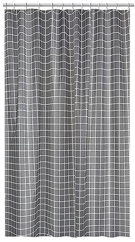 Shower Curtain Cortinas de Ducha Cortina de Ducha Impermeable Divisor de baño Divisor Gris Cortina de bañera de impresión a Cuadros (200x200cm) Shower Curtain