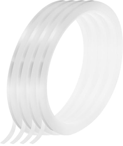 QUARKZMAN Cinta Térmica Transparente, 4 Rollos 3mmx33m 108ft Cinta Resistente Al Calor de Alta Temperatura para Sublimación, Prensa de Vinilo, Sin Residuo