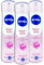 Confezione da 3 deodorante spray Nivea anti-traspirazione, con fiori di rosa, 3 x 150 ml