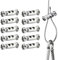 PHIOMUUE 10 Pieces Wire Rope Clips, Wire Rope Clamps for 1-2 mm Diameter,Wire Rope Clips with end Screw Stopper I Shaped Wire Rope Lock,Metal Wire Rope Clamp Adjustable Replacement