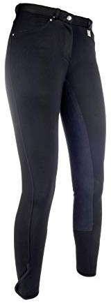 HKM Alos Pantalon d'équitation 3/4 Comfort Fit pour Homme, Noir/Noir, 176 cm