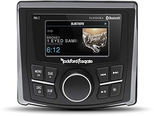 Rockford Fosgate PMX-2 Punch Marine Compact AM/FM/WB Digital Media Receiver 2.7 Display