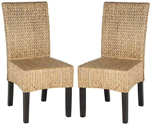 Safavieh Home Collection Luz Natural Wicker Dining Chair (Set of 2), 18