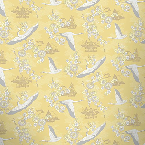 Rasch Birds Wallpaper Flowers Floral Temple Oriental Metallic Shiny 4 Colours