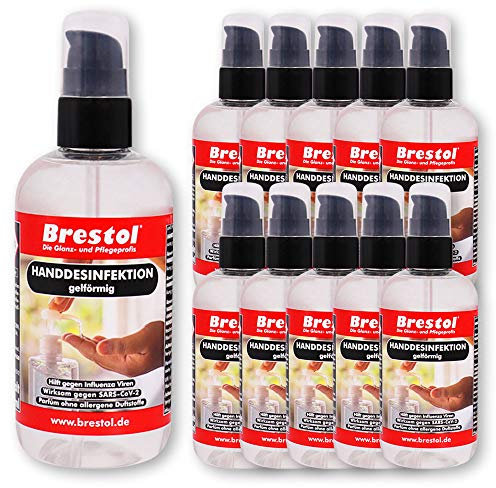 HANDDESINFEKTION Gel 11x 300 ml Spenderflasche Desinfektionsmittel für Hand Haut Hände Desinfektion Desinfektionsgel Geldesinfektion gelförmig