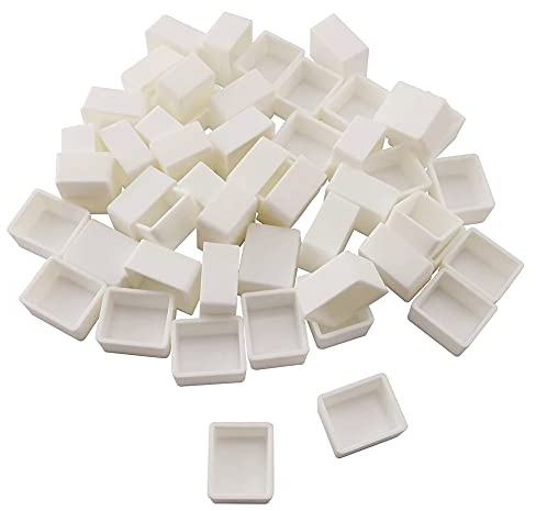 Plastica Acquerello Tavolozza,100pcs Pentole per acquerelli vuote Scatolar Colori Gouache Guazzo Vernice Dell'acquerello Contenitori, Pittura Usato per Olio Watercolor Vaschette Pallet(Padella Metà)