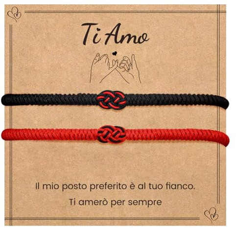 MANVEN Bracciali Coppia Regalo per Coppia Braccial per Lui e Lei Regalo