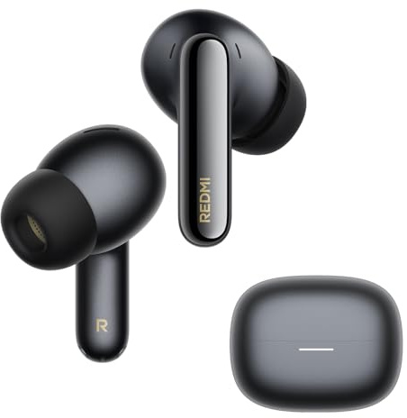 XIAOMI Redmi Buds 8 Pro, True Wireless Bluetooth, cancelación Activa de Ruido de hasta 55 dB, Triple Driver, Sonido Hi-Res Hi-Fi, Dolby Audio, hasta 33h de autonomía, Bluetooth 5.4, IP54, Negro