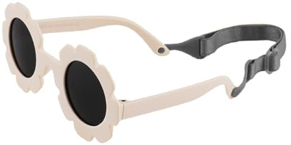YINXIAQIYE Baby flower Sunglasses Round Flower Flexiable Bendable Glasse for Infant Boys Girls 0-24 Months Valentine Gifts