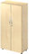 Allzweckschrank abschließbar 80 cm breit, Schrank für Aktenordner, Aktenschrank Holz, Schrank 42 cm tief, Möbel für Arbeitszimmer, Mehrzweckschrank mit Türen, 80x42x150mm, Ordnerschrank ahorn