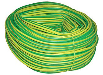 100 metre Hank Green & Yellow PVC Earth Over Sleeving - 4mm