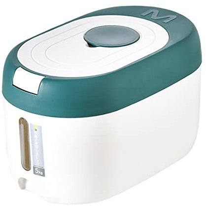 MagiDeal Getreidevorratsbehälter Reisspender mit Messbecher Versiegelter Getreidebehälter mit luftdichtem Deckel Reiseimer für Reis Sojabohnen Müsli, 5KG
