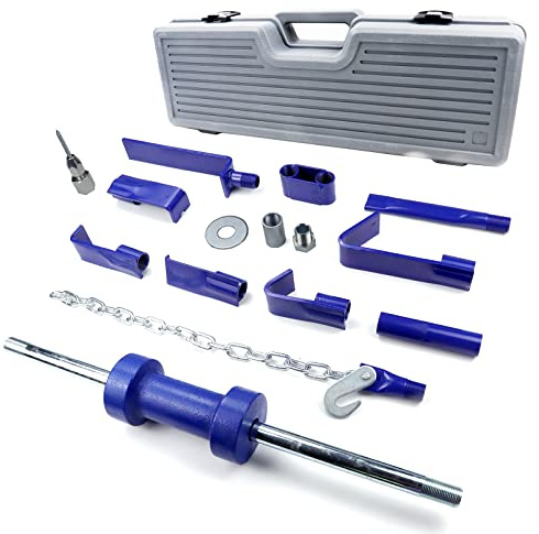 FEXON Automotive Dent Puller with Universal Slide Hammer Auto Body Truck Repair Tool Kit Repair Frame Set with Carrying Case 15PCS