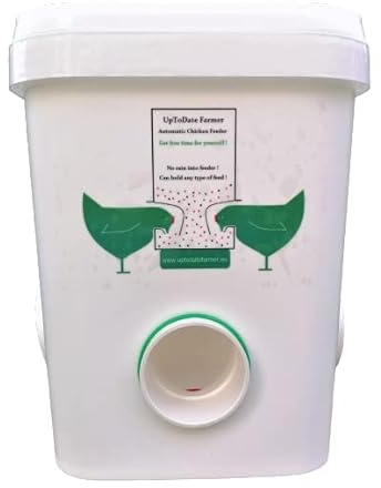 Mangiatoia Automatica Antispreco Antitopo Antipioggia 20l/14kg (3 porte di alimentazione) per 15-20 Galline/Polli