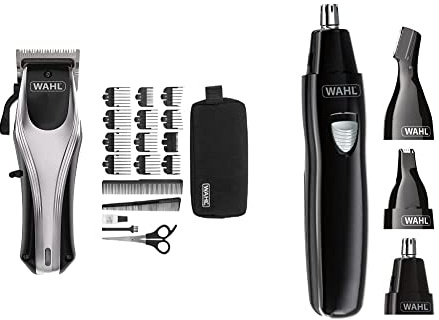 Wahl Rapid Clip Hair Clipper, Hair Clippers for Men, Rechargeable, Lithium-Ion Clipper, Men's Head Shaver & Nose Hair Trimmer, Ear Hair Trimmer, Eyebrow Trimmer