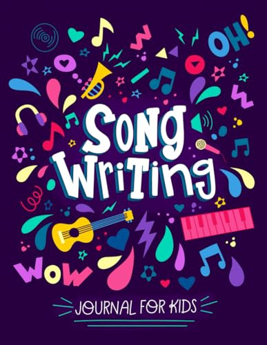 Song Writing Journal for Kids: Notebook Featuring Blank Wide Staff Sheet Music, Manuscript Paper with Lines for Lyrics or Notes, and An Introduction to Basic Music Theory | For Children and Beginners