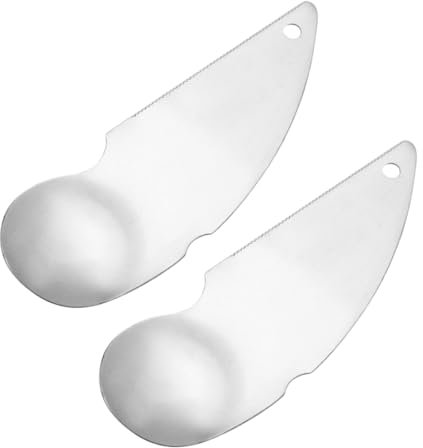 GREENADSCAPE 2pièces Couteau à Kiwi Acier Inoxydable De Outil Pratique pour Éplucher Et Creuser Les Fruits pour Amateurs De Kiwi Et Avocat