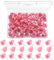 Ptwola 100 Stück Rosa Reißzwecken in Herzform Niedliche Kunststoff-Pinnnadeln Dekorative Wand Pinnwand für Karten, Poster, Wandbehang, Postkarten, Pinnwände, Korktafeln
