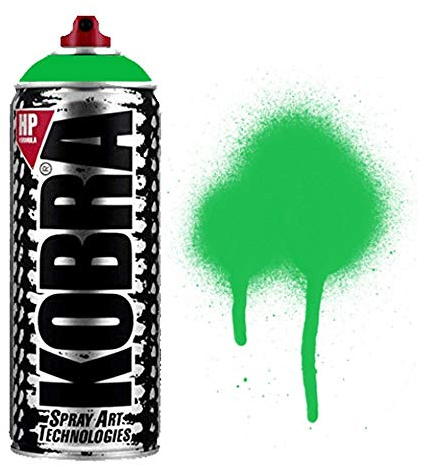 KOBRA HP052 400ml Aerosol Spray Paint - Fluorescent Green