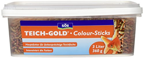 Söll 83189 - Palitos de Color Dorado (3 litros), proteínas, vitaminas y oligoelementos para una nutrición equilibrada, Salud de los Peces y vitalidad de los Peces para Alimentar en el Estanque de