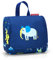 reisenthel toiletbag S Kids IO4066 ABC Friends Blue Kulturbeutel f?r Kinder mit 1,5l Volumen Aufklappbar mit Haken zum Aufh?ngen Mit Namensschild innen B 18,5 x H 16 x T 7 cm