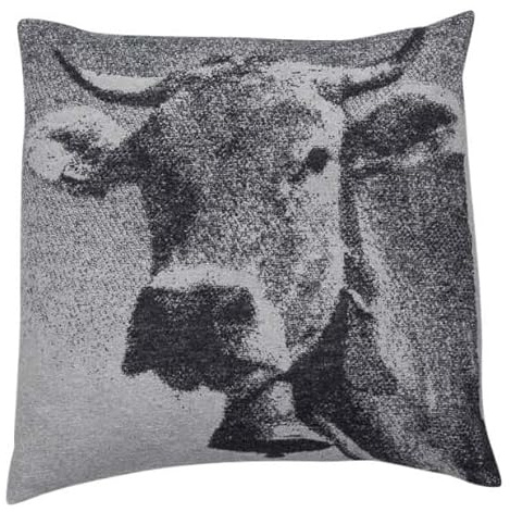 David Fussenegger [W0724] Kissenhülle Kuh fotorealistisch Filz, 50x50 cm