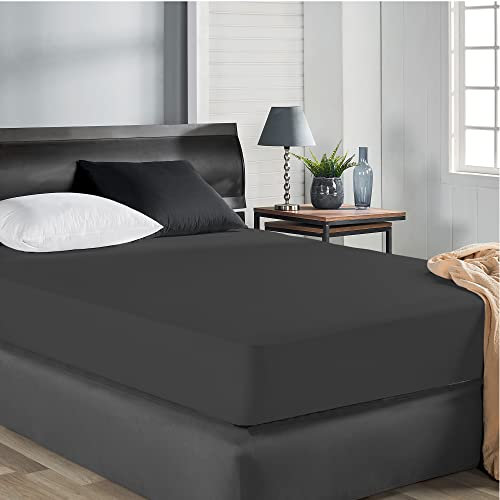 Limenda Inkontinenz Spannbettlaken/Matratzenschoner - Inkontinenzunterlage waschbar, Spannbettlaken wasserdicht, wasserdichtes Spannbetttuch, Nässeschutz (Anthrazit, 200x220)