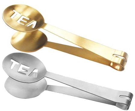 Alipis 2 Pezzi in Acciaio Inox Spremi Bustine Di Tè Set Di Accessori Per Tè Caldo Clip Foglia Filtro Pressa Per Tè