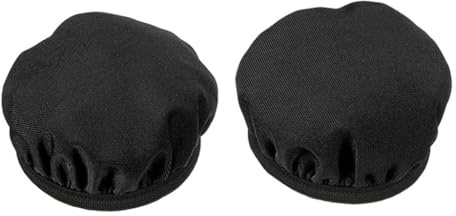 Flexs - Juego de 2 fundas para auriculares de tela, lavables y elásticas, cómodas almohadillas de repuesto