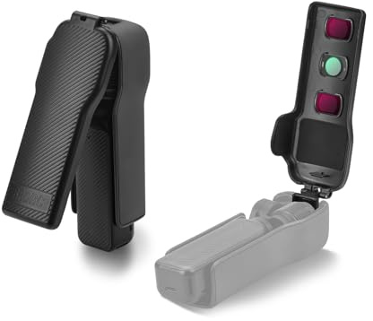 BRDRC Pocket 3 Cover Case Accessori, Gimbal Flip Copertura Protettiva Lens Protector Cap Contiene 3 Filtri per DJI Osmo Pocket 3 Creator Combo (nero)