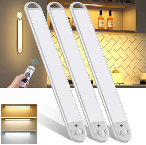 TailcasLED LED Cuisine sous Meuble 30cm, Lampe de Placard avec Télécommande, Intensité Variable, 3 Températures de Couleur, Rechargeable 2200 mAh Type-C，Convient aux Armoires, aux Chambres à Coucher