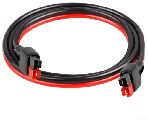 Câble d'extension de style Anderson 30 A avec fil 10 AWG pour panneaux solaires et systèmes d'alimentation de VR, connexions sûres et stables avec isolation résistante aux intempéries (100 cm)