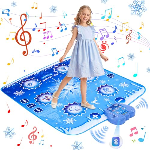 Yoxovo Tapis de Danse Fille, Tapis de Musical pour Enfants, 6 Boutons, 30 Niveaux de Difficulté, Musique Intégrée, 4 Modes, Cadeau d'anniversaire de Noël pour Garçons Filles de 3 4 5 6 7 8+