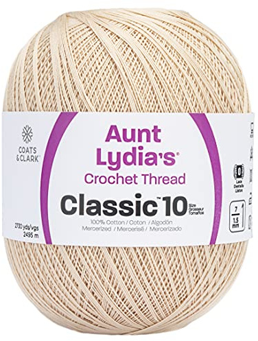 Aunt Lydia 153.0226 Jumbo Crochet Cotton, Natural