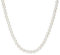 Valero Pearls Damen Perlenhalskette Süßwasser-Zuchtperlen 7-8 mm Weiß Potatoförmig 925/- Sterling Silber - Perlenkette Halskette mit echten Perlen