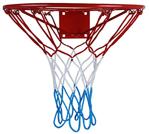 KIMET Basketballkorb für In- und Outdoor Basketball Ring Netz Qualität-und Sicherheitsgeprüft: Ø 45 cm